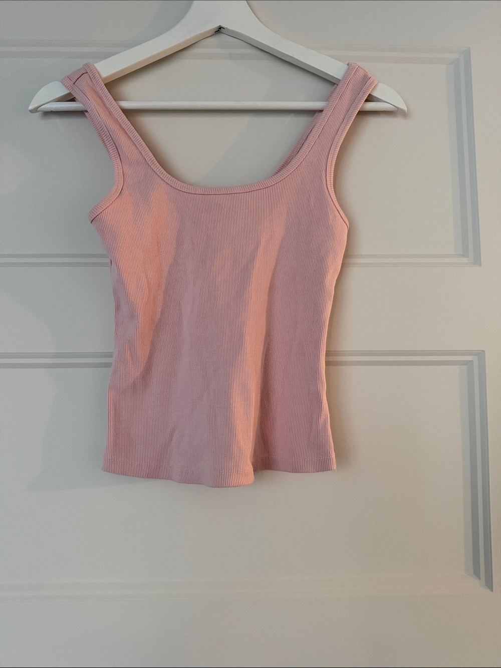 Dynamite Pink Ribbed Scoop-Neck Tank